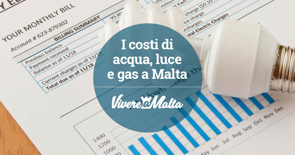 I costi di acqua, luce e gas a malta vivere a malta Bollette enel ogni quanto arrivano